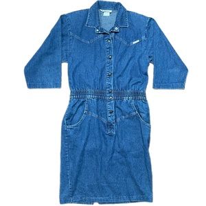 Vintage 80s Denim Dreams Dress sz M
